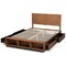 Baxton Studio Alba Wood Full Size 4-Drawer Platform Bed with Built-In Shelves 173-9425-10668 - alternate 2